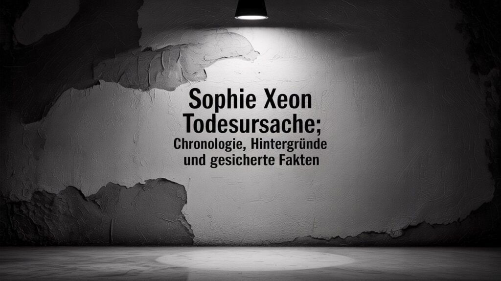 Sophie Xeon Todesursache Chronologie, Hintergründe und gesicherte Fakten