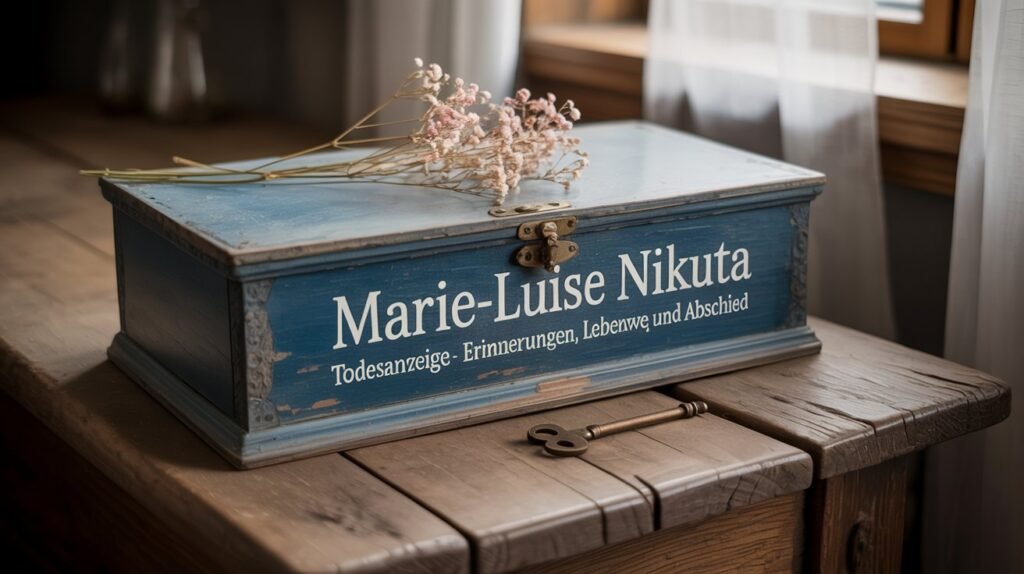 Marie-Luise Nikuta Todesanzeige – Erinnerungen, Lebensweg und Abschied